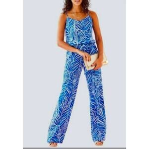Lilly Pulitzer Twilight Blue Early Riser Dusk Jumpsuit Size Small